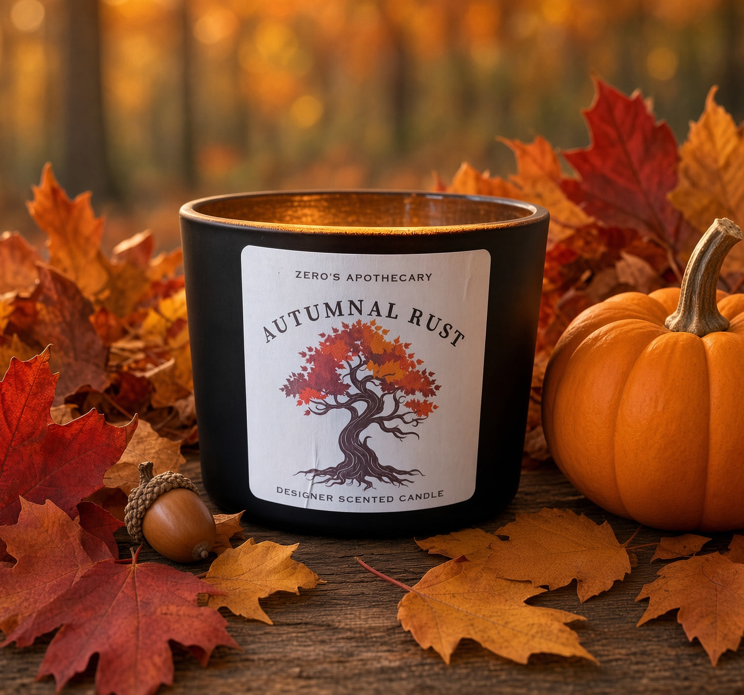Autumnal Rust Designer Scented Candle